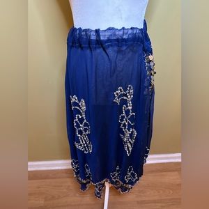 Sequins @ Paillettes  Skirt Blue & Silver